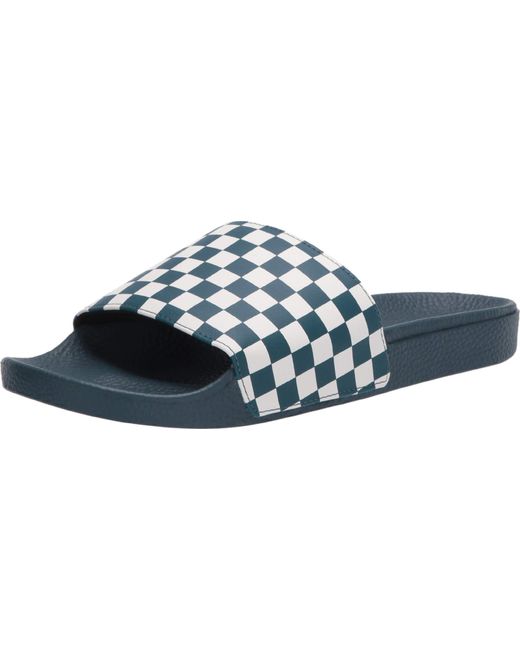 blue slide on vans
