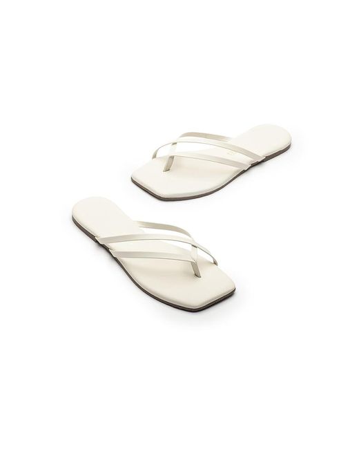 TKEES White Square Toe Liri (Cream) Shoes