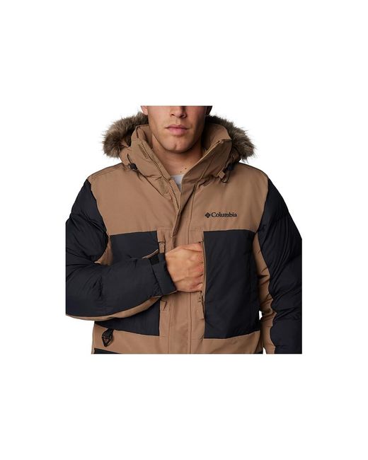 Columbia Black Marquam Peak Fusiontm Ii Parka Jacket Delta/ Cotton/Faux Fur/Polyester for men
