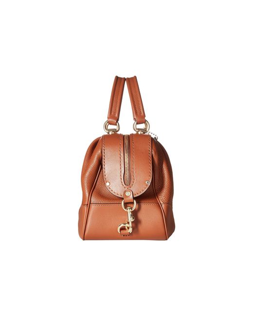 Coach polished pebble hot sale leather lane satchel