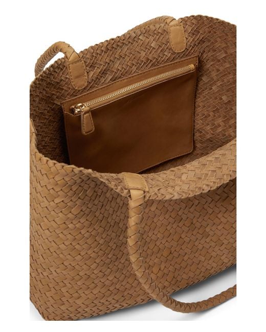 Madewell Brown Transport E/w Woven Tote