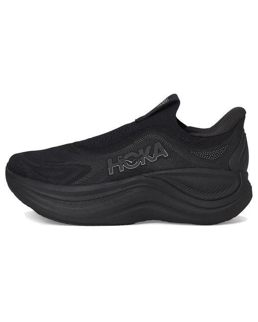 Hoka One One Black Skyward Laceless Running Shoes/ 14 D for men