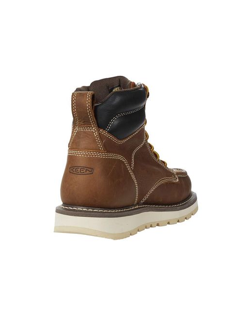 Keen Brown Cincinnati 6 Soft Toe Shoes Belgian/Sandshell 7.5 D for men