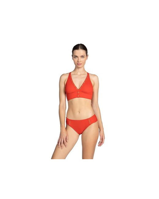 Robin Piccone Red Amy Halter Top