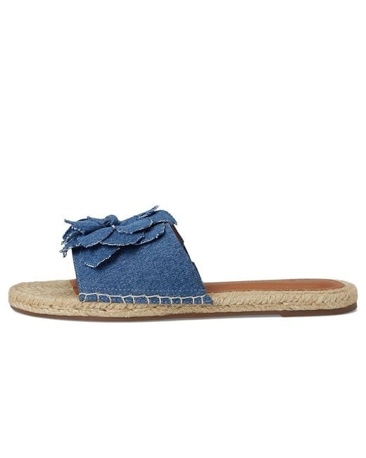 Lucky Brand Blue Biricha Floral Flat Sandals Sandals 5.5 B