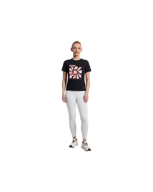 Columbia Black Sun Trektm Graphic Short Sleeve Iii Clothing/Wavy Rays, Cotton/Elastane/Lycra