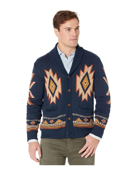 Faherty Bethany Yellowtail Cardigan in Blue for Men | Lyst
