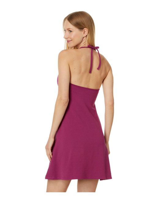 Toad&Co Purple Plumeria Halter Sleeveless Dress