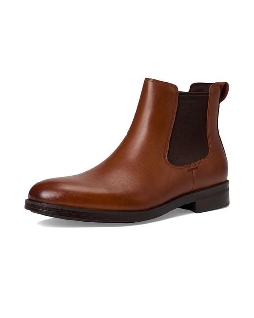 Cole Haan Brown Newmark Grand Chelsea Boots Boots Brit Tan/Dark Chocolate/Natural 8 D for men