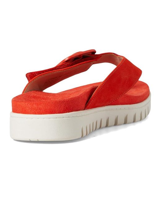 Vionic Red Uptown Marin Wedge Shoes, Leather