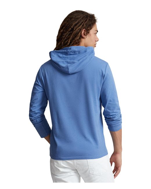 Polo Ralph Lauren Blue Polo Bear Jersey Hooded T-shirt for men