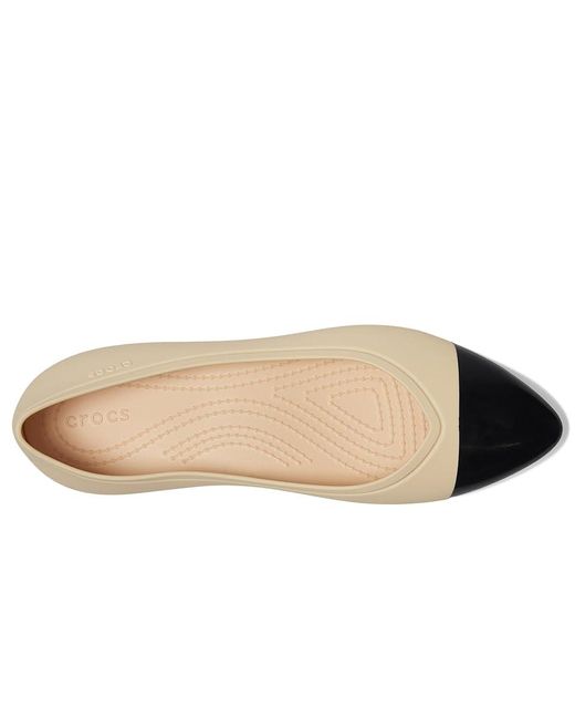 CROCSTM Black Brooklyn Pointed Flat Shoes, Eva