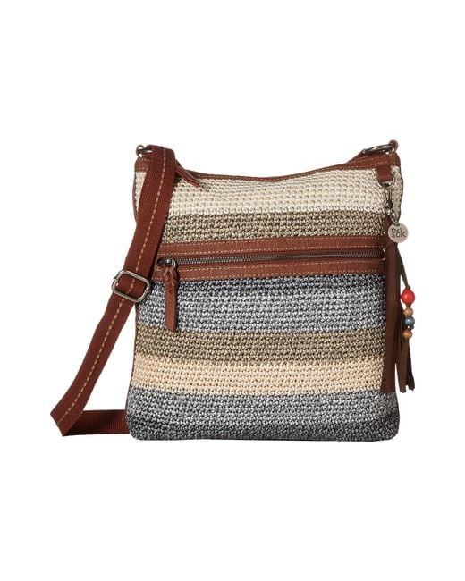 The Sak Multicolor Lucia Crochet Crossbody (vagabond Stripe) Cross Body Handbags