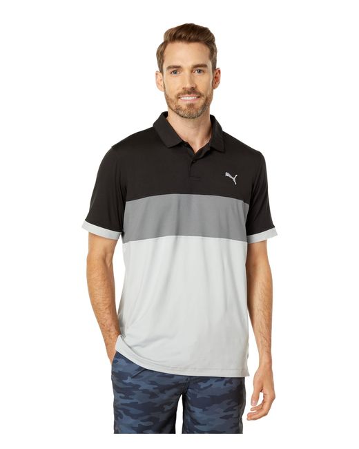 PUMA Cloudspun Highway Polo in Gray for Men | Lyst
