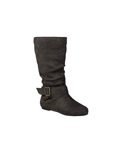 Journee Collection Shelley-6 Boot - Wide Calf in Gray - Lyst