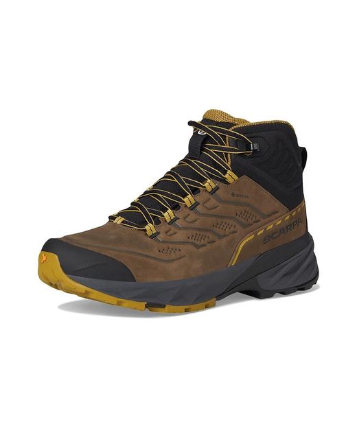 SCARPA Black Rush 2 Pro Mid Gtx Climbing Shoes/Sulphur Eu 41.5 (Us 8.5) D for men
