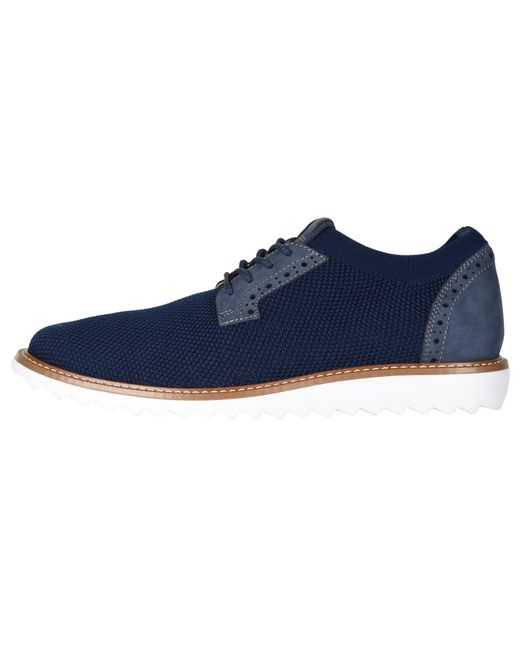 Dockers Men's Einstein Knit/Leather Navy Colored Oxford Shoes NIB
