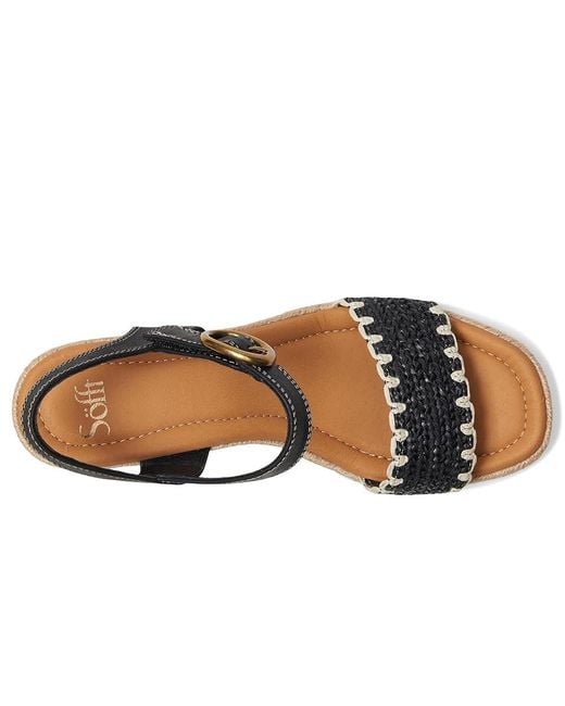 Söfft Black Inez Sandals 9.5 M (B) Leather