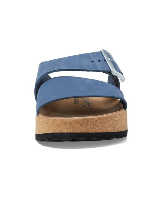 Birkenstock Blue Papillio By Almina Platform Sandal - Nubuck