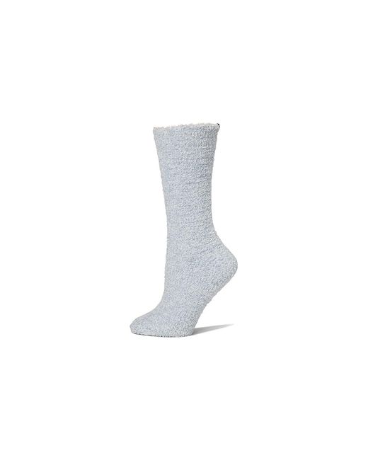 Barefoot Dreams Black Cozychic Heathered Socks Crew Cut Socks Shoes Lg-Xl Shoe 11-12) Polyester/Spandex