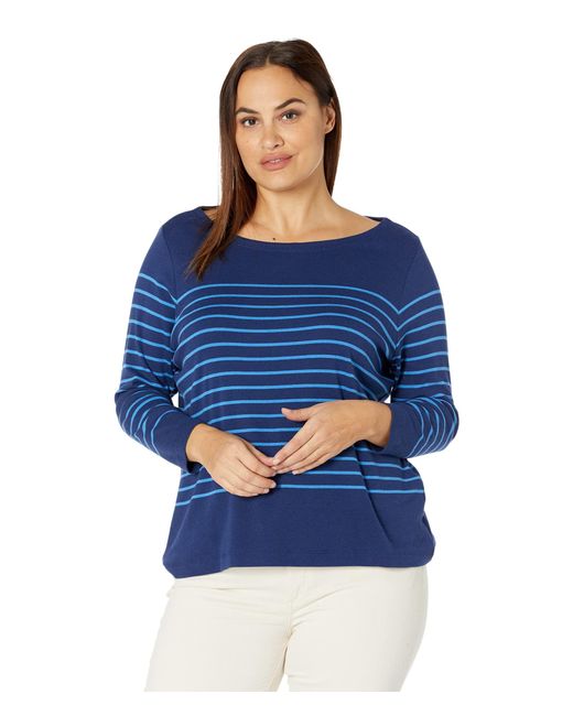 Vineyard Vines Cotton Plus Size Engineered Striped Simple Boatneck in ...