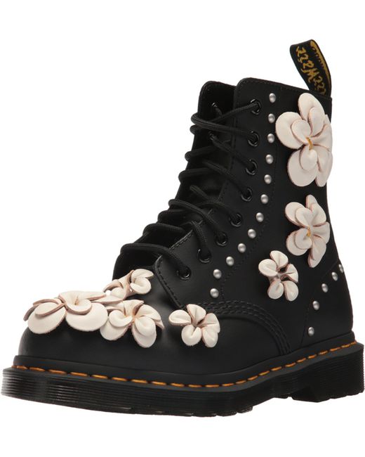 Dr. Martens 1460 Pascal Flower in Black | Lyst