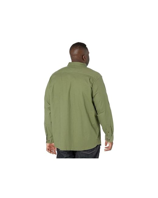 L.L. Bean Green Beanflex Twill Shirt Long Sleeve Traditional Fit for men