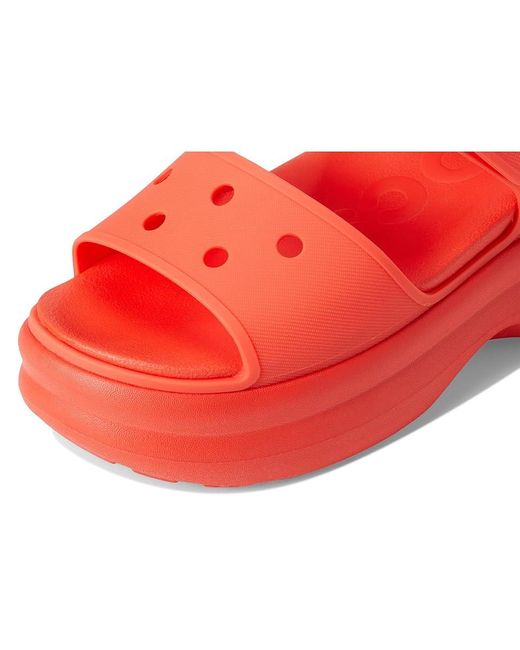 CROCSTM Red Soho Y Strap Sandals Dress Sandals, Synthetic