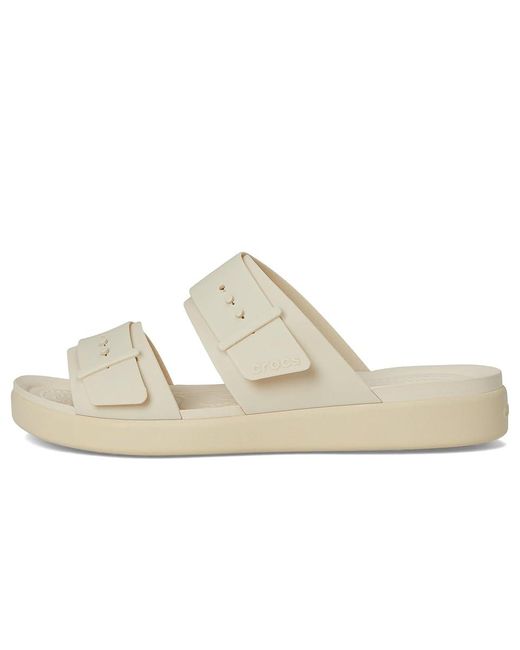 CROCSTM White Brooklyn Buckle Low Low Sandals, Synthetic