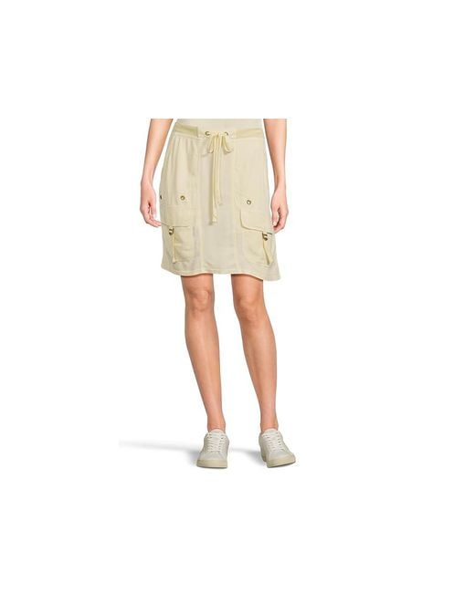 XCVI Black Leto Mini Skirt Skirt Md 8-10) Rayon/Tencel
