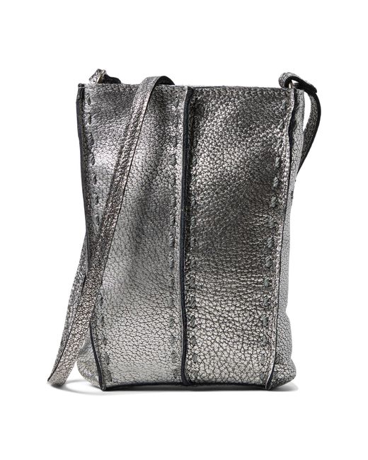 The Sak Los Feliz Leather Mini Crossbody in Gray Lyst