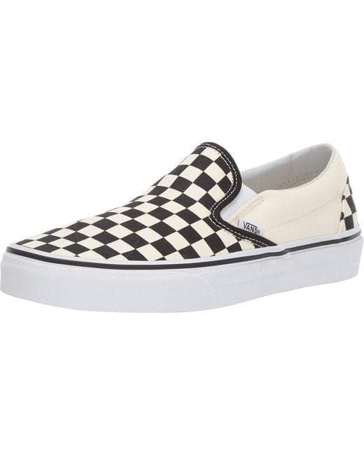 Vans Black Classic Slip On Checkerboard Skate Shoes And Checker/ (Canvas) 6.5