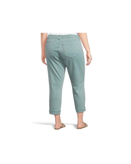 Kut From The Kloth Black Plus Size Amy Crop Straight Leg- Roll Up Fray Jeans 24W, Cotton/Denim/Spandex