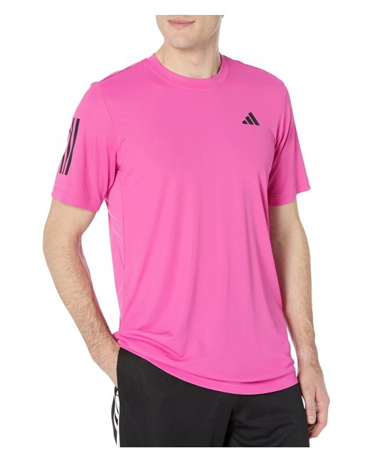 optocht Voorspeller In de naam adidas Club 3-stripes Tennis Tee in Pink for Men | Lyst