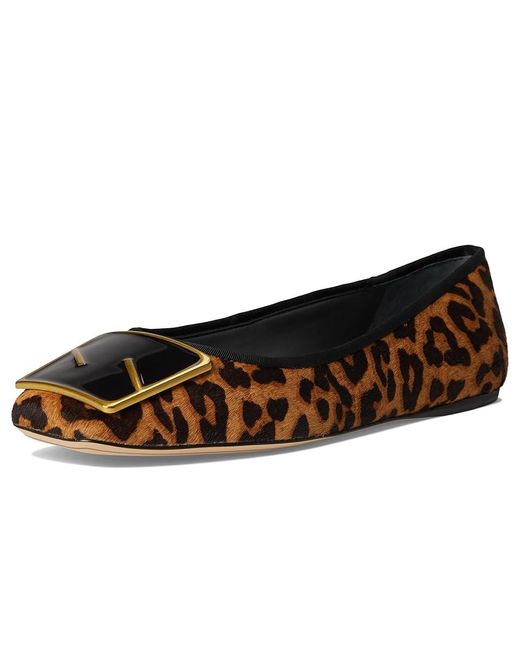 Franco Sarto Black Flexa Amaya Ballet Flat Shoes, Leather/Rubber
