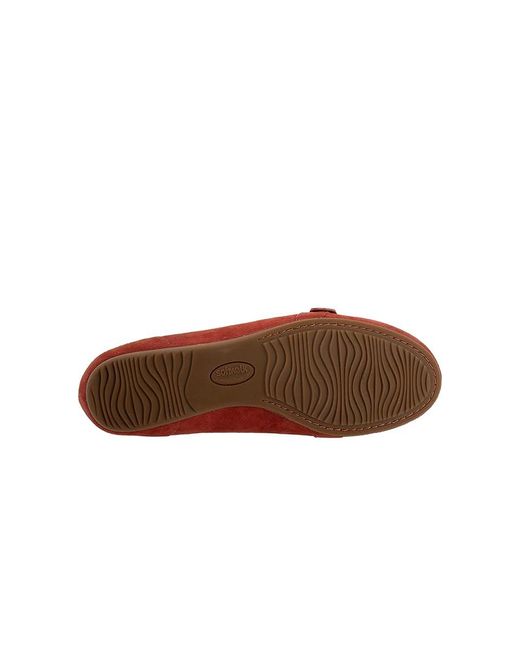 Softwalk® Red Serra (Rust Suede) Flat Shoes