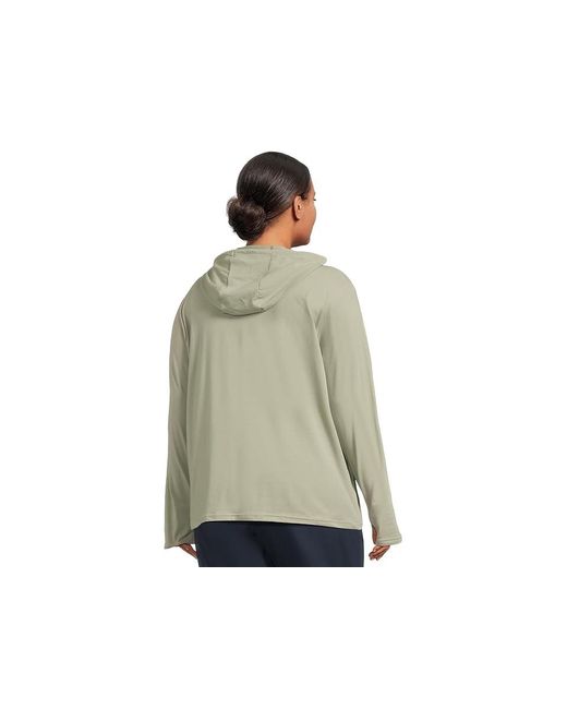 Columbia Green Plus Size Sun Trektm Hoodie Ii Sweatshirt, Cotton/Elastane/Lycra