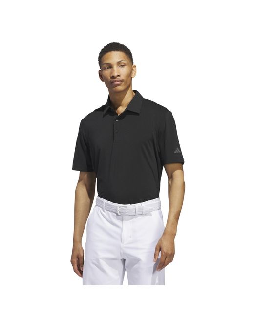 Adidas Originals Black Ultimate365 Solid Short Sleeve Polo for men