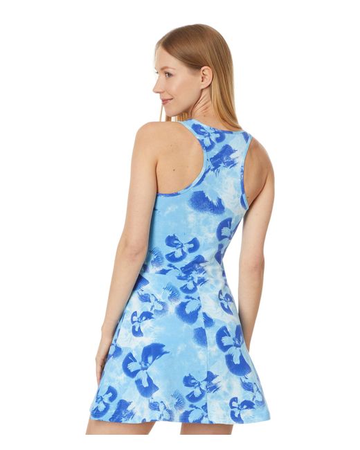 Adidas Blue Floral Graphic Single Jersey Dress