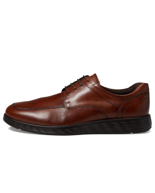 Ecco Brown S Lite Hybrid Apron Toe Tie (Cognac) Shoes for men
