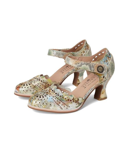 Spring Step Metallic Luxe High Heels, Leather/Rubber