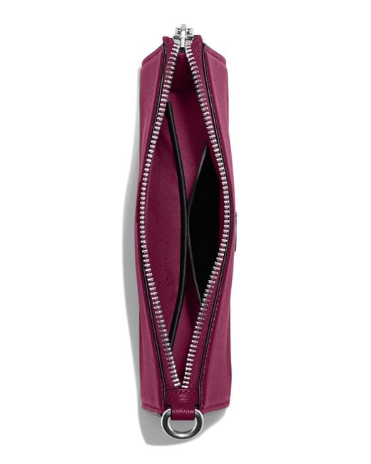 COACH Pouch Bag In Cross Grain Leather in Purple Lyst