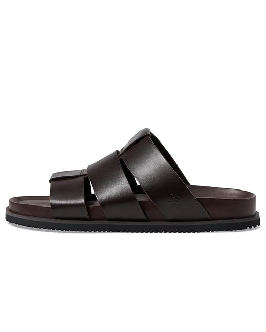 Allen Edmonds Black Davis Sandal (Dark Leather) Sandals for men