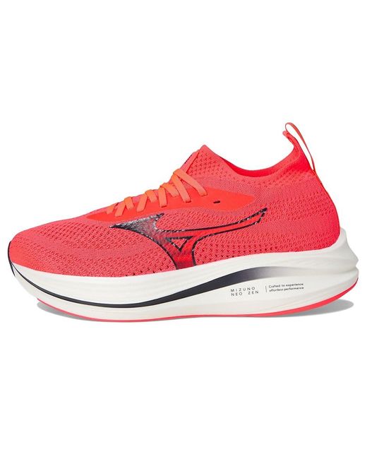 Mizuno Red Neo Zen Running Shoes Fiery Coral/Brtone Bl 13 D for men