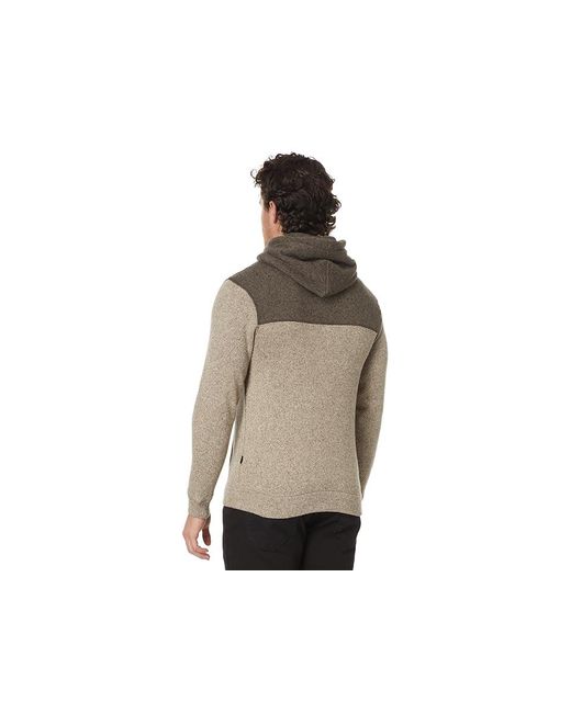 Quiksilver Black Keller Block Zip Hooded Zip Fleece Sweatshirt, Fleece/Polyester for men