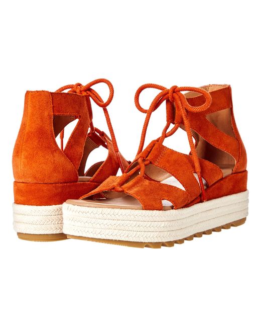 Sorel Cameron Flatform Lace in Orange - Lyst
