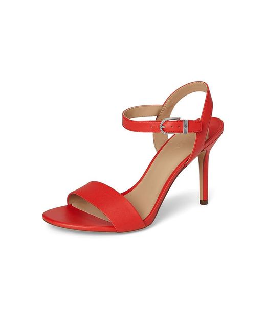 Ralph Lauren Red Gwen Nappa Leather Sandals Wedge Shoes 11 B