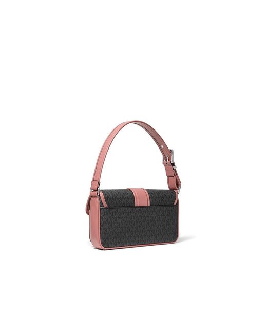 MICHAEL Michael Kors Black Colby Medium Shoulder Handbags, Leather/Polyester