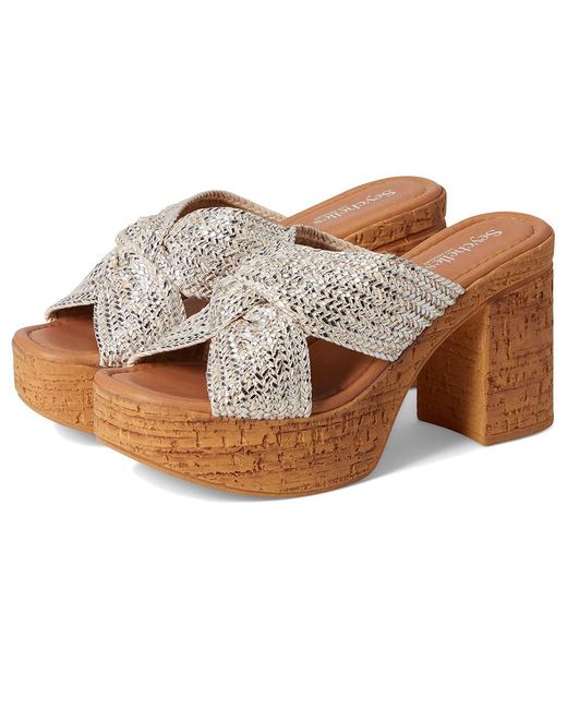 Seychelles Adorned Metallic Raffia Slide Sandal Dress Sandals, Synthetic