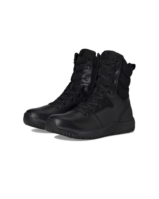 Volcom Black Street Shield 8 Tactical Boots With Side Zipper Cowboy Boots, Leather for men